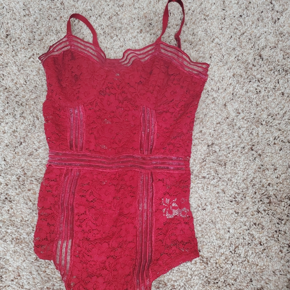 Red bodysuit